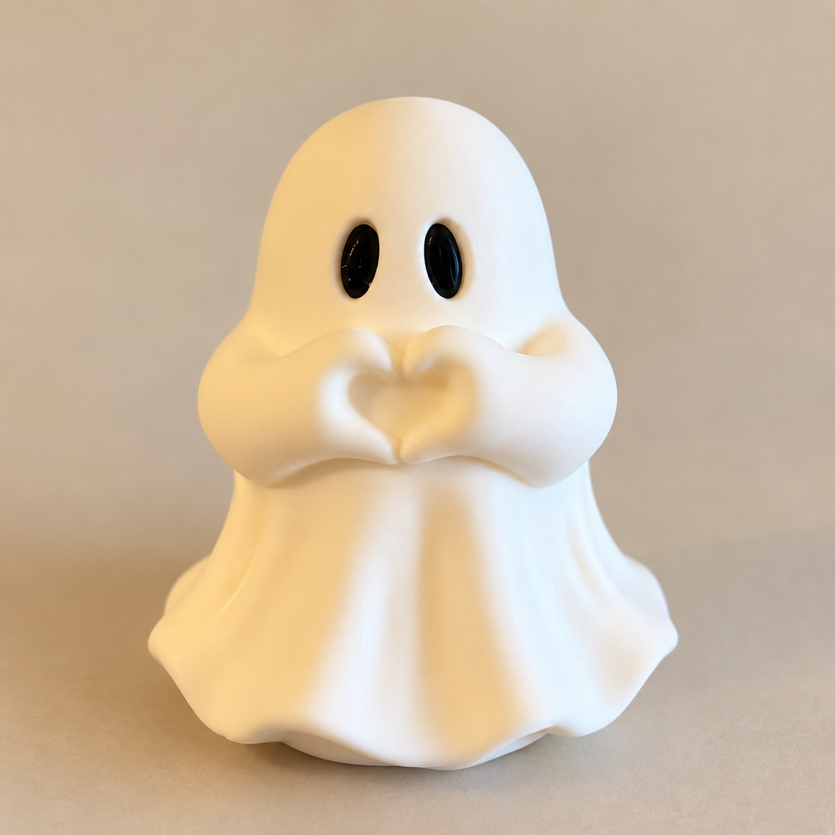 White spinning ghost fidget toy